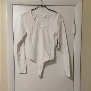 Women’s Nordstrom Bp White Long Sleeve Bodysuit